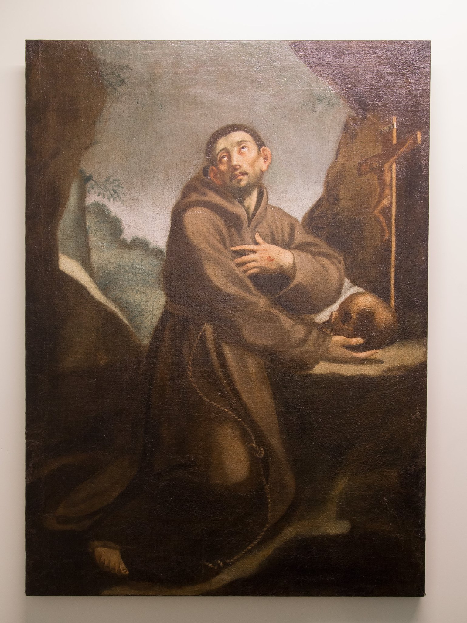 Guido Reni (copia da ?) seconda metà del XVII secolo "S.Francesco in estasi" olio su tela, 99x72 cm  Si tratta di una copia ispirata a Guido Reni.