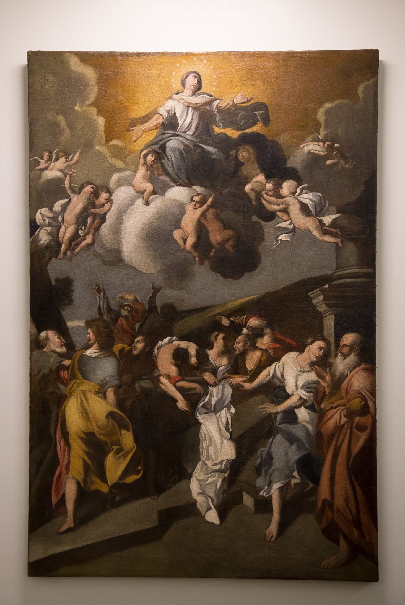 Giovanni Andrea Coppola (copia da) seconda metà del XVII secolo "Assunzione della Vergine" olio su tela, 155x102 cm  Databile intorno alla metà del XVII secolo è in realtà copia dell'originale che si trova nella cattedrale di Sant'Agata a Gallipoli.